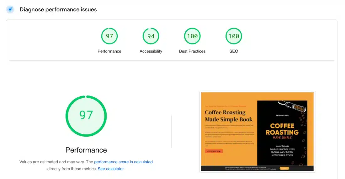 Maximized Website Performance & SEO Rankings on PageSpeed Insights by Laili